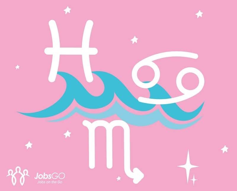 Biểu tượng các chòm sao nhóm nguyên tố Nước thể hiện sự nhạy cảm, sâu sắc và trực giác