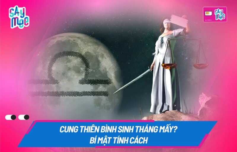 Biểu tượng cung Thiên Bình với cán cân công lý