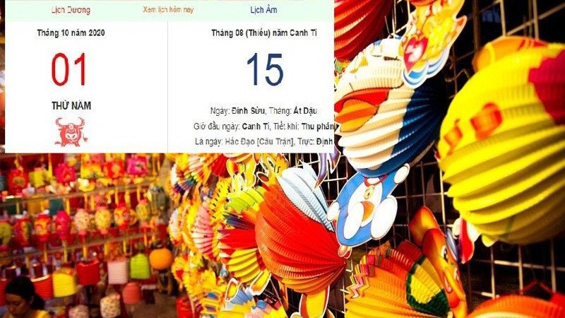 Biểu tượng trăng tròn sáng nhất đêm rằm tháng tám