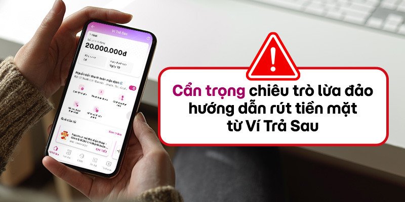 Biểu tượng Ví Trả Sau MoMo và các phương thức thanh toán không hỗ trợ rút tiền mặt