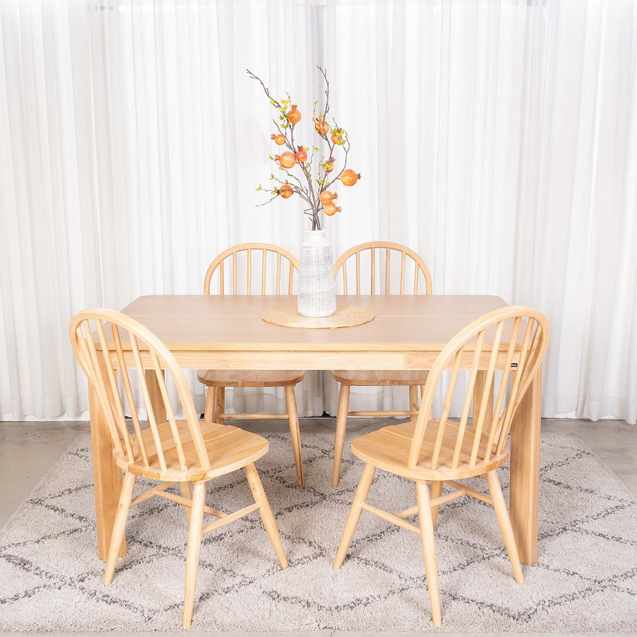 Bộ bàn ăn 4 ghế gỗ MOSS nhỏ gọn tiết kiệm diện tích