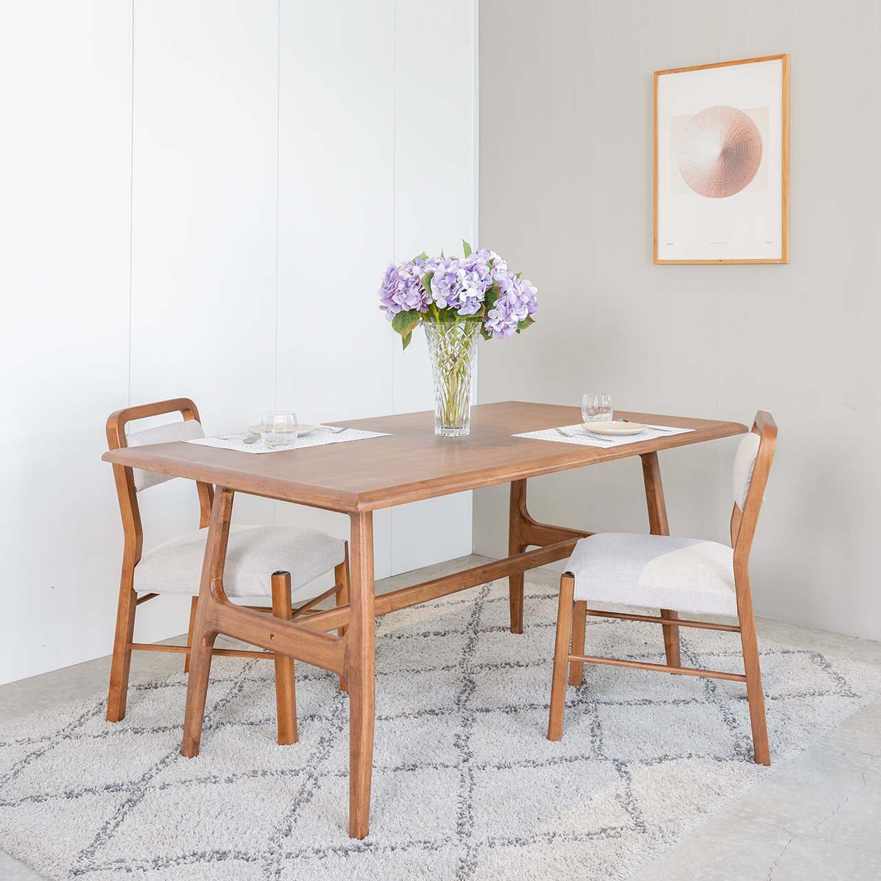 Bộ bàn ăn 4 ghế gỗ ODENSE bền đẹp