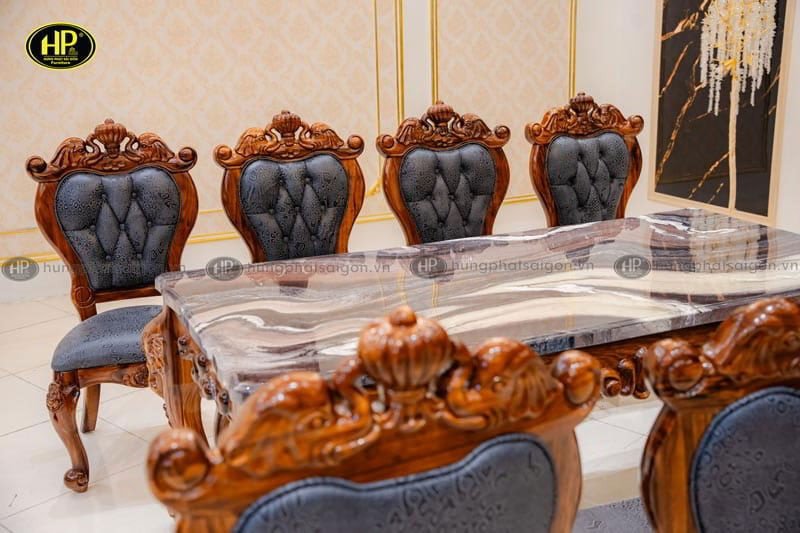 Bộ bàn ăn phong cách tân cổ điển phổ biến tại các cửa hàng nội thất Thái Bình