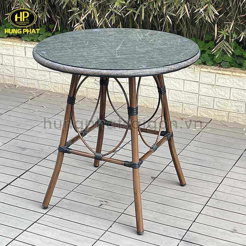 Bộ bàn trà sofa ngoài trời mặt đá sang trọng.