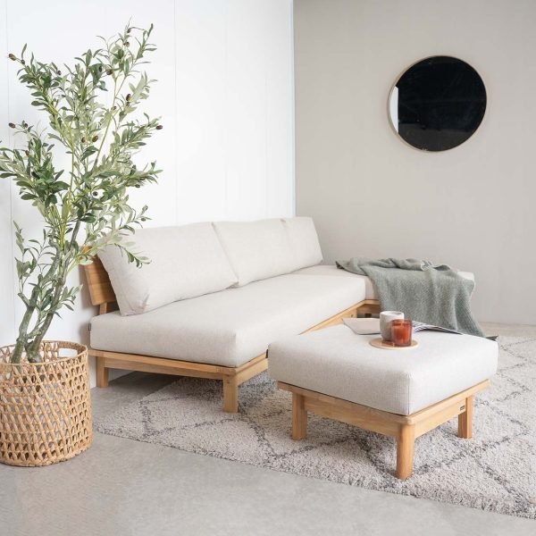 Bộ ghế sofa gỗ cao su tự nhiên kiểu dáng góc chữ L