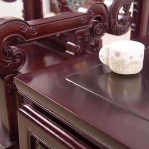 Bộ Bàn Ghế Minh Thanh 3 Món Gỗ Tử Đàn Zambia Cao 108cm - Hình ảnh 4