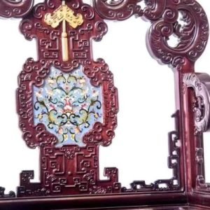 Bộ Bàn Ghế Minh Thanh 3 Món Gỗ Tử Đàn Zambia Cao 108cm - Hình ảnh 7