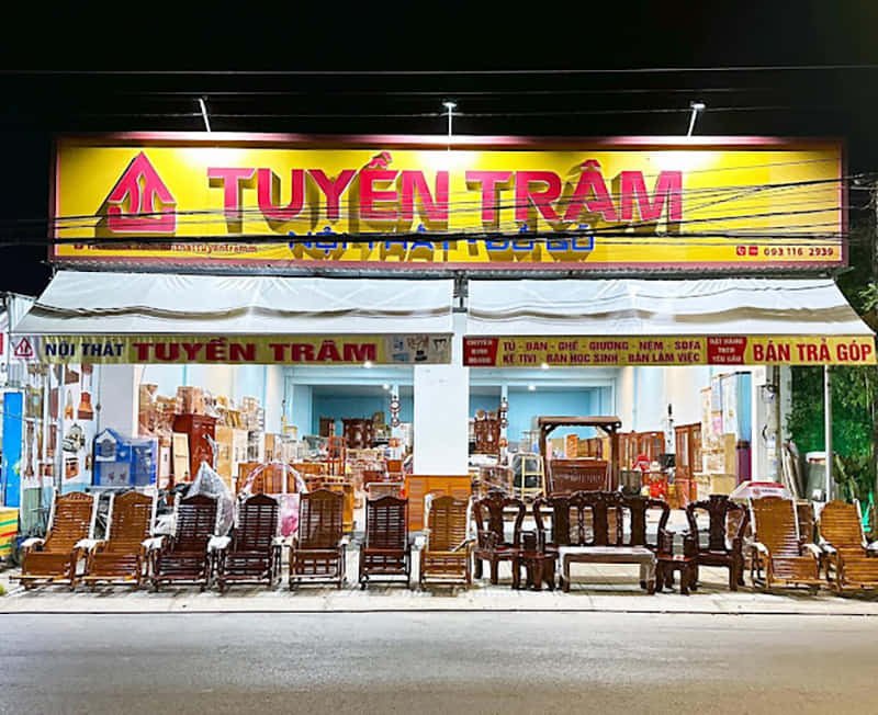 Bộ phòng ngủ gồm giường và tủ gỗ hiện đại