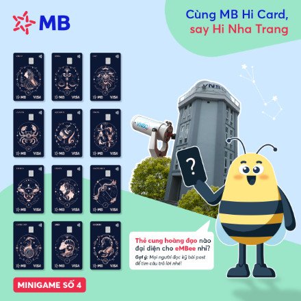 Bộ sưu tập thẻ MB Hi Visa Cung Hoàng Đạo được giới thiệu trong minigame trực tuyến