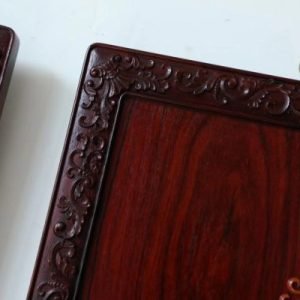 Bộ Tranh Tứ Bình Gỗ Vương Mộc Tử Đàn Khảm Bách Bảo Cao 28cm - Hình ảnh 8
