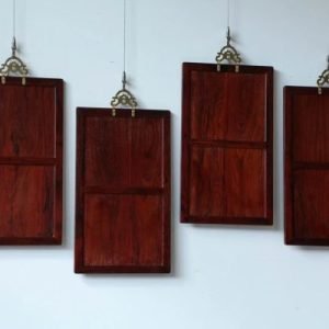 Bộ Tranh Tứ Bình Gỗ Vương Mộc Tử Đàn Khảm Bách Bảo Cao 28cm - Hình ảnh 9