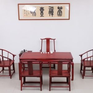 Bộ Bàn Trà Kiểu Trung Gỗ Tử Đàn Ngang 158cm
