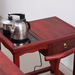 Bộ Bàn Trà Kiểu Trung Gỗ Tử Đàn Ngang 158cm - Hình ảnh 4