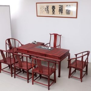 Bộ Bàn Trà Kiểu Trung Gỗ Tử Đàn Ngang 158cm - Hình ảnh 6
