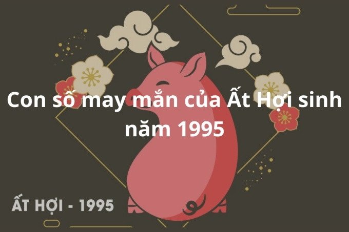 Các con số được sắp xếp ngẫu nhiên, biểu thị con số may mắn cho người sinh năm 1995