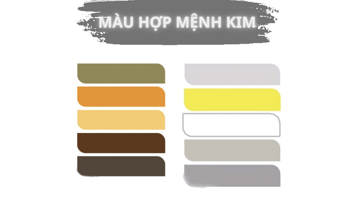 Các gam màu hợp mệnh Thổ và Kim mang lại may mắn cho nam giới tuổi 2000 mệnh Kim.