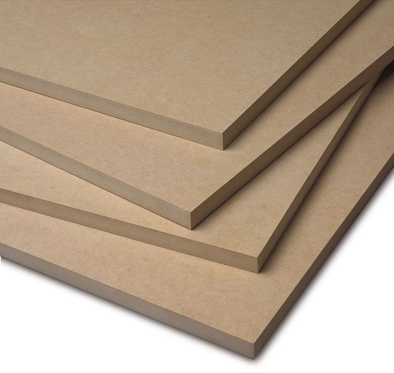 Các tấm gỗ MDF được sử dụng phổ biến trong thi công