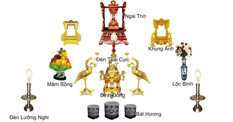 Hướng Dẫn Bày Trí Bàn Thờ Gia Tiên, Thần Tài Chuẩn Phong Thủy