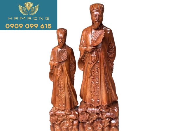 Cách đặt tượng gỗ Khổng Minh trên bàn làm việc hoặc phòng khách