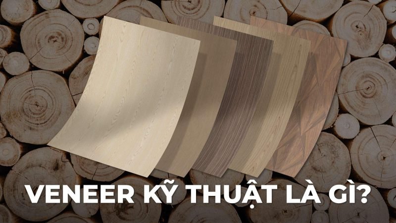 Hình ảnh cận cảnh cấu trúc các lớp veneer xếp chồng lên nhau của một tấm gỗ ván ép plywood chất lượng cao