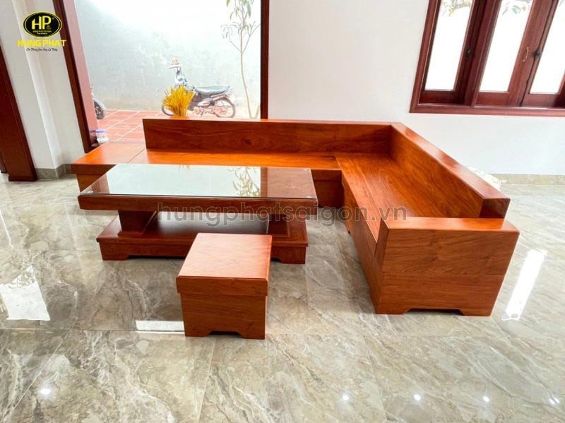 Chi tiết bề mặt gỗ cẩm hồng mịn màng