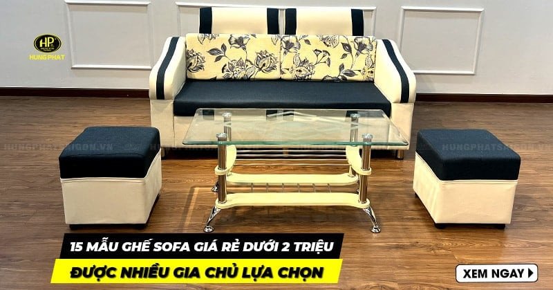 Chiếc ghế sofa văng nhỏ màu xám trong phòng khách hiện đại giá mềm