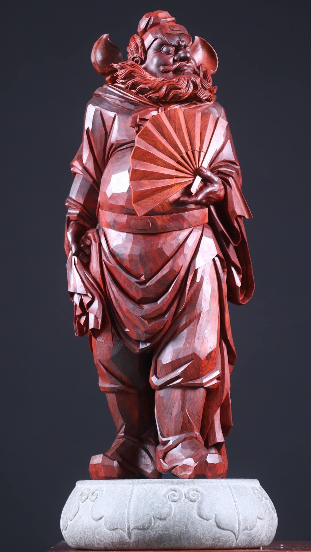 Chung Quỳ Đại Nhân Gỗ Vương Mộc Tử Đàn Cao 44.8cm