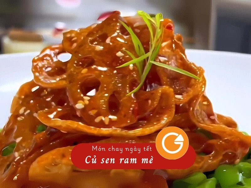 Củ sen ram mè giòn thơm