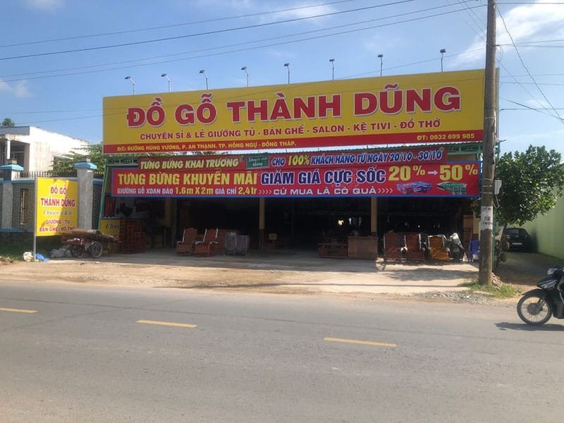 Cửa hàng nội thất gỗ gia đình Thành Dũng tại TP. Hồng Ngự