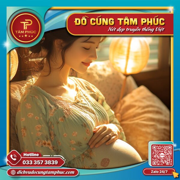 Cúng đơm lẻ cho bà bầu cầu bình an