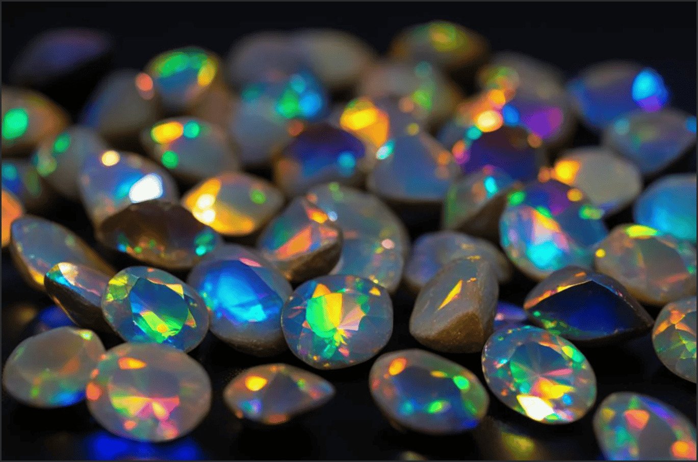 Đá Opal ngũ sắc rực rỡ, biểu tượng của tài lộc và hợp mệnh phong thủy