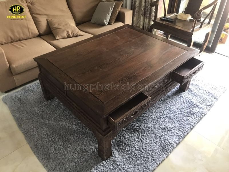 Đặc điểm thiết kế của bàn trà bệt gỗ chân thấp