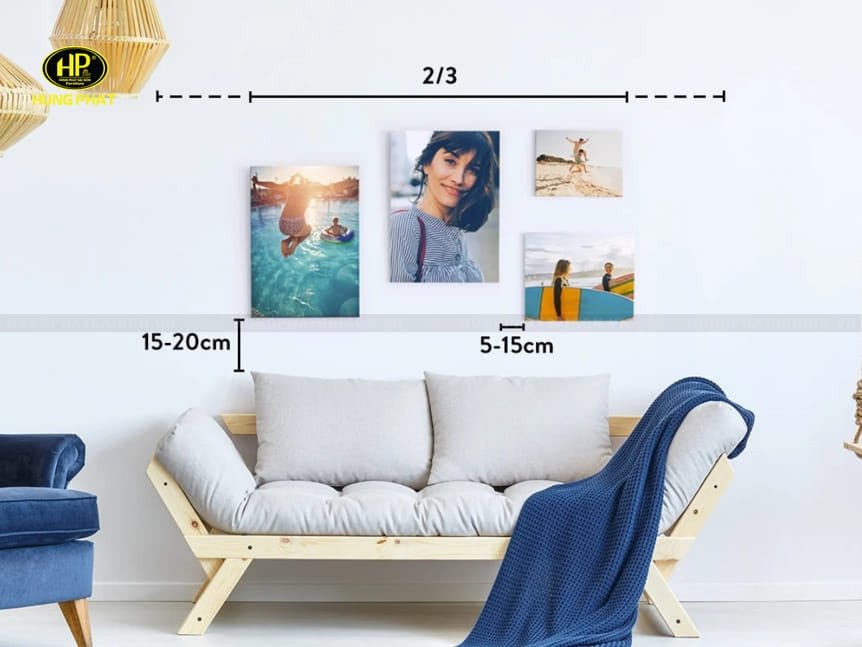 Đánh giá khoảng cách tường khi bố trí sofa gỗ óc chó