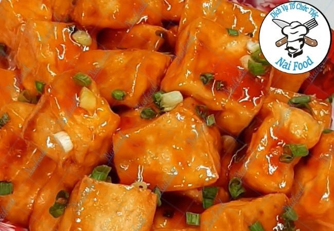 Đậu hũ sốt chua ngọt chay hấp dẫn