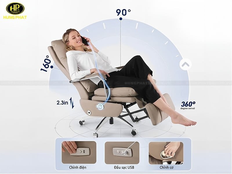 Ghế giám đốc bọc da cao cấp