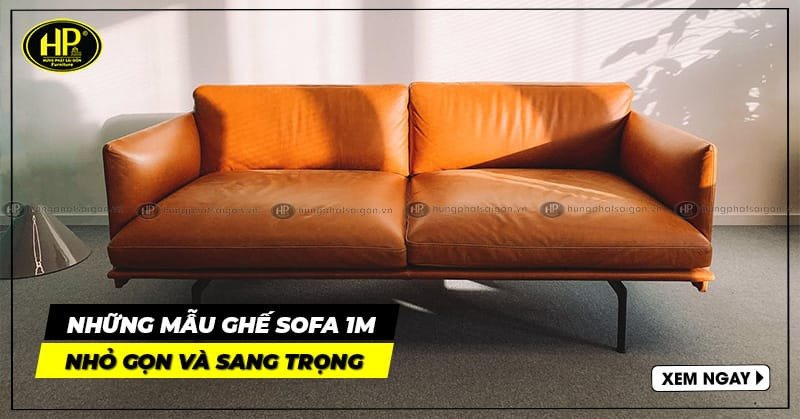 Ghế sofa 1m nhỏ gọn với thiết kế hiện đại đặt trong không gian phòng khách