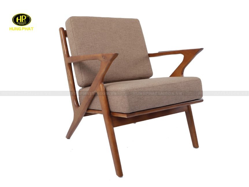 Ghế sofa đơn gỗ óc chó tiện lợi