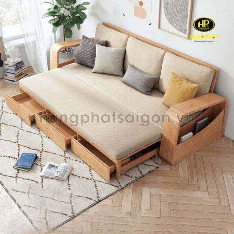 ghế sofa giường gỗ hương xám