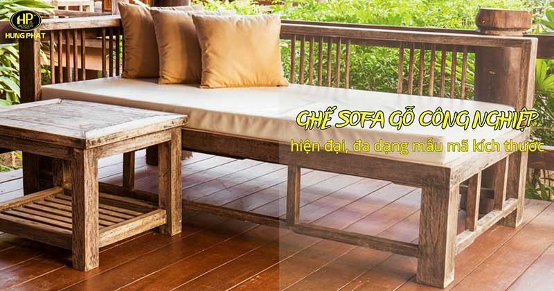 Ghế sofa gỗ công nghiệp hiện đại