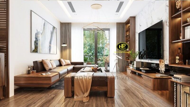 ghế sofa gỗ góc l cao cấp HS-36