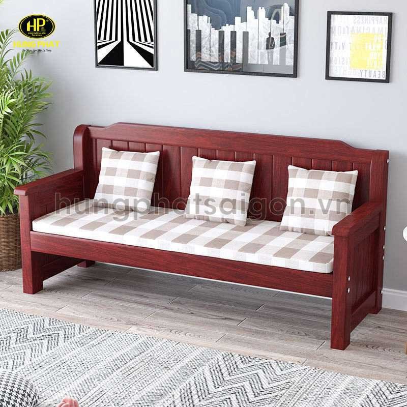 Ghế sofa làm từ gỗ lim với phong cách thiết kế tối giản hiện đại