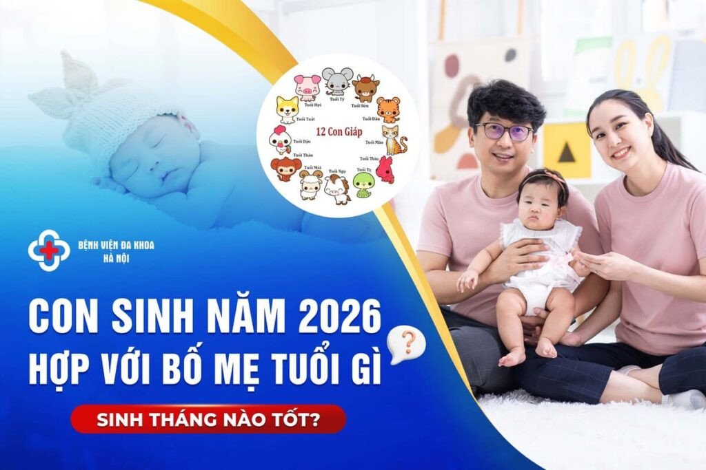 Gia đình hạnh phúc với em bé Bính Ngọ