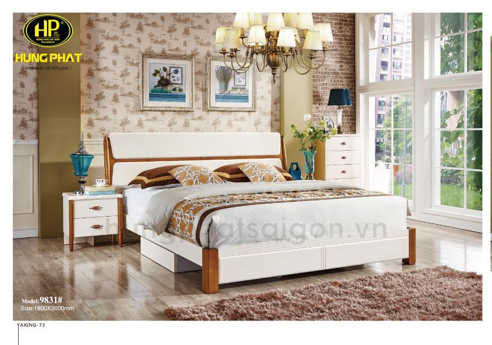 Giường ngủ hiện đại làm từ gỗ MDF