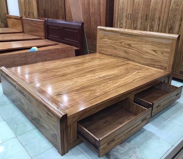 Giường ngủ làm từ gỗ hương xám có thể bị co ngót
