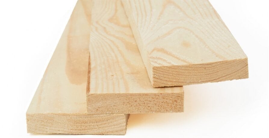 Gỗ thông trắng được cắt thành các tấm