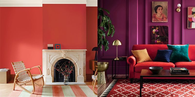 Gợi ý màu sơn nhà và nội thất đỏ, tím cho tuổi Kỷ Sửu mệnh Hỏa