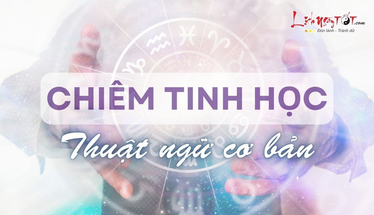 Hình ảnh bản đồ sao chiêm tinh, biểu thị các thuật ngữ cơ bản