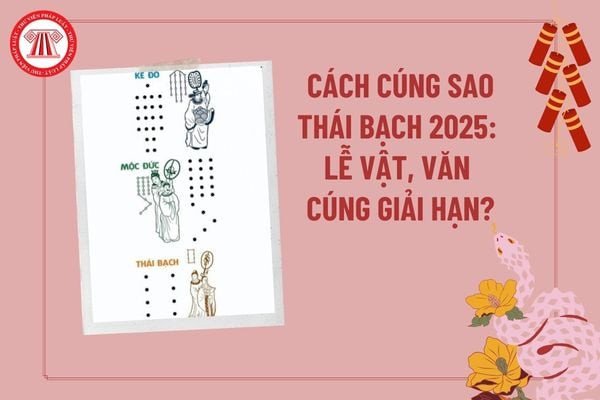 Hình ảnh bàn thờ với các lễ vật cúng sao Thái Bạch trang nghiêm