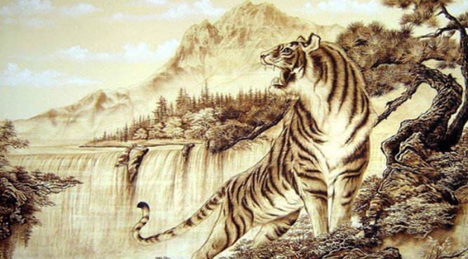 Hình ảnh biểu tượng của người tuổi Dần và năm 1962, tượng trưng cho câu hỏi 63 tuổi là tuổi con gì