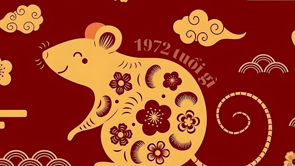 Hình ảnh chú chuột thông minh, nhanh nhẹn, đại diện cho tuổi Nhâm Tý 1972